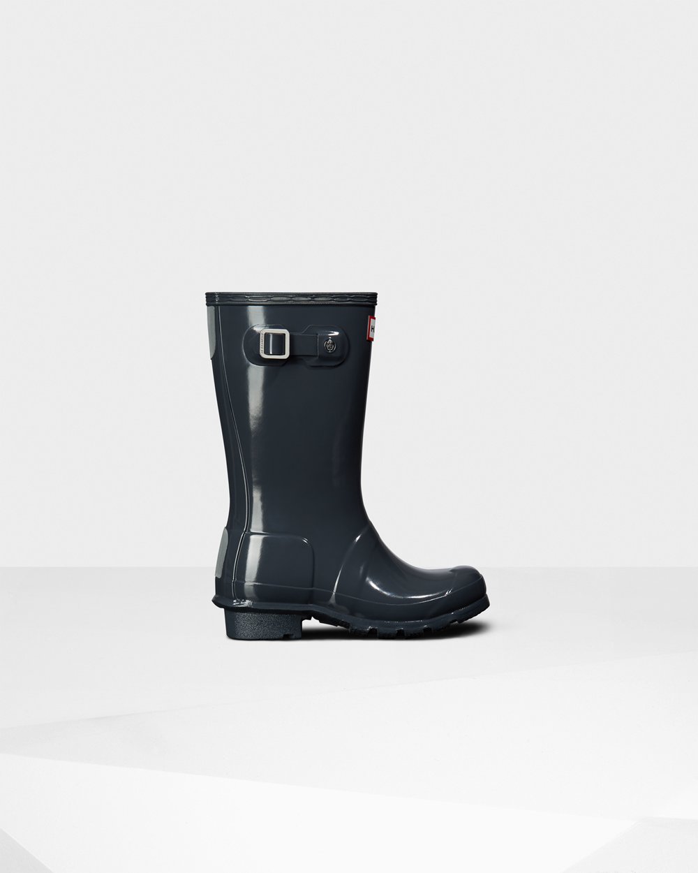 Kids Rain Boots - Hunter Original Big Gloss (05OLAMIQC) - Grey